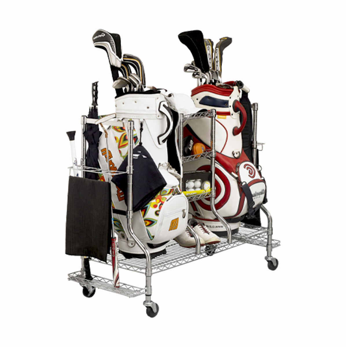 MonsterRax Golf Bag Organizers - Fits 2 Golf Bags | Veteran Owned