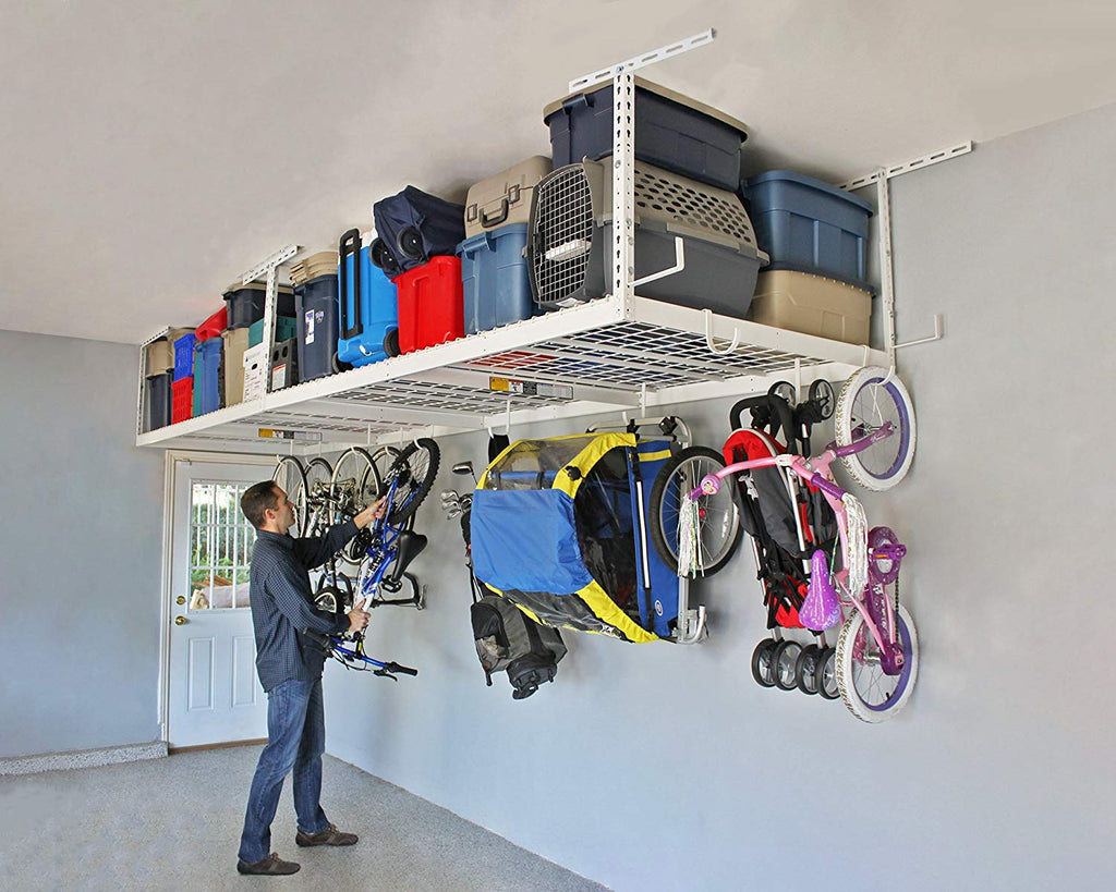 MonsterRAX Overhead Garage Storage Racks Installation, Wall Shelves