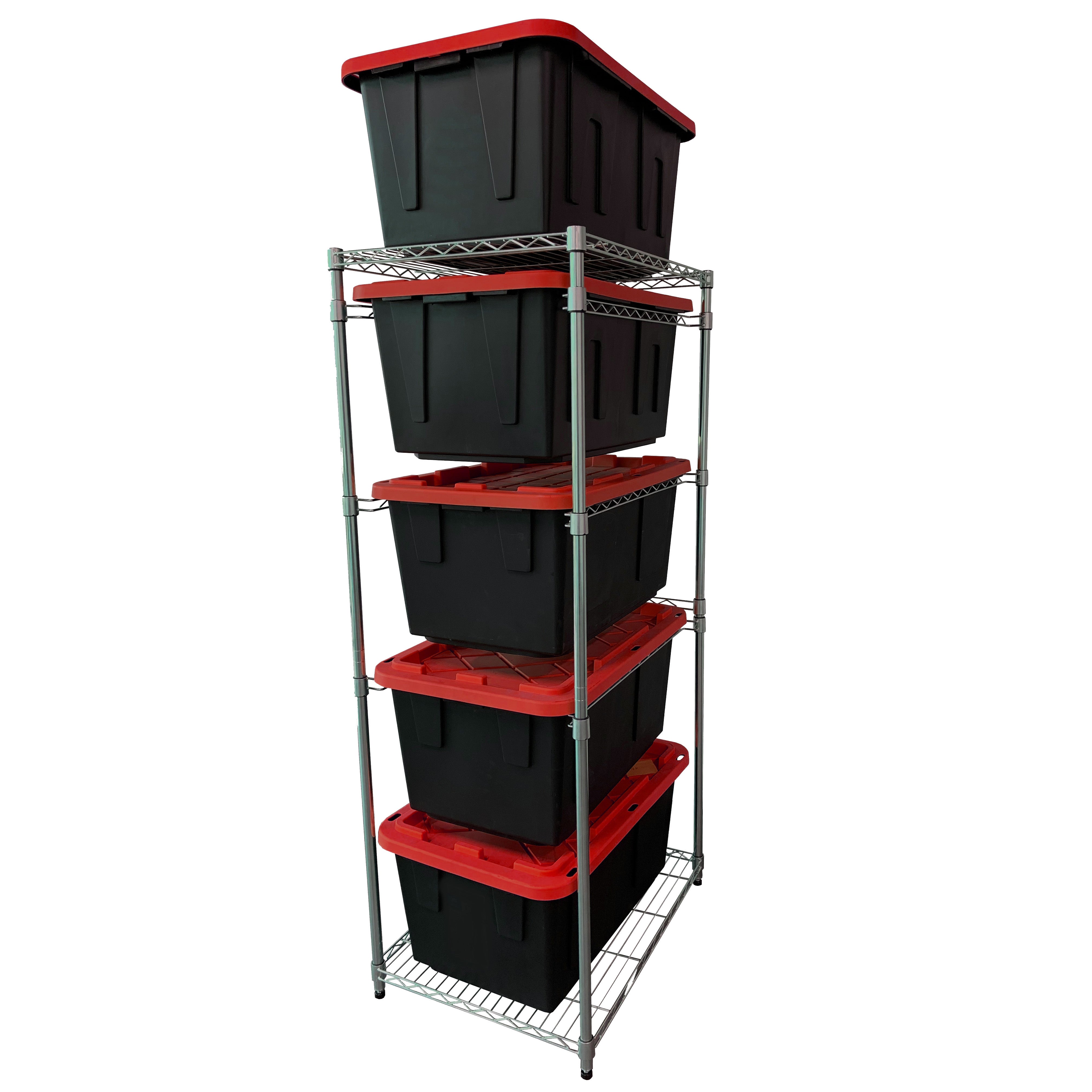 MonsterRax Bin Rack Combo - Includes 5 Storage Bins