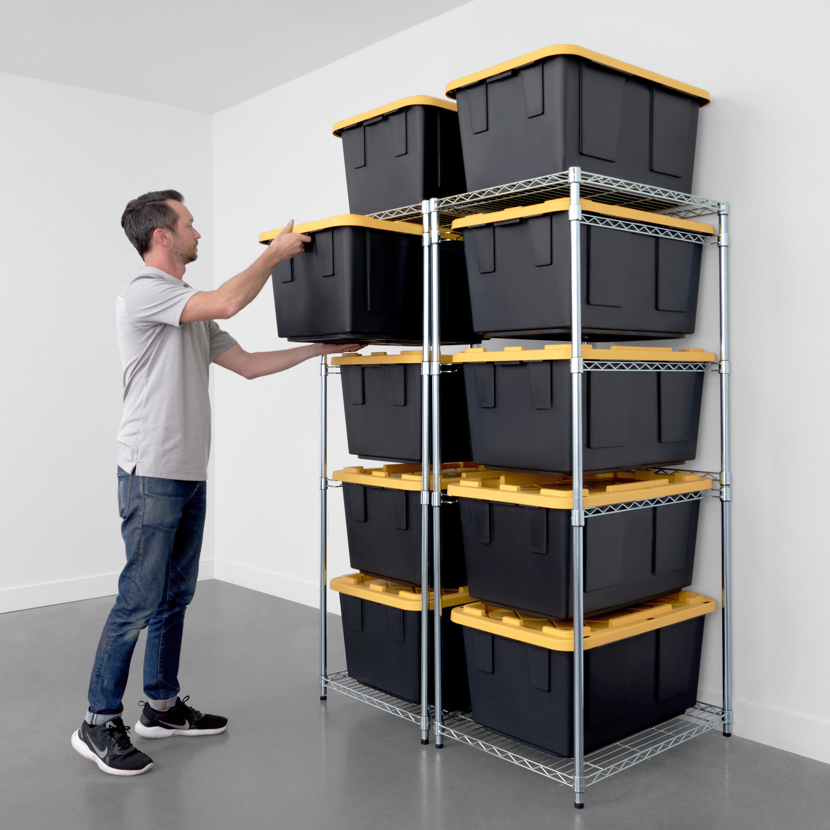 MonsterRax Bin Rack - Holds up to 5 Storage Bins | Veteran Owned